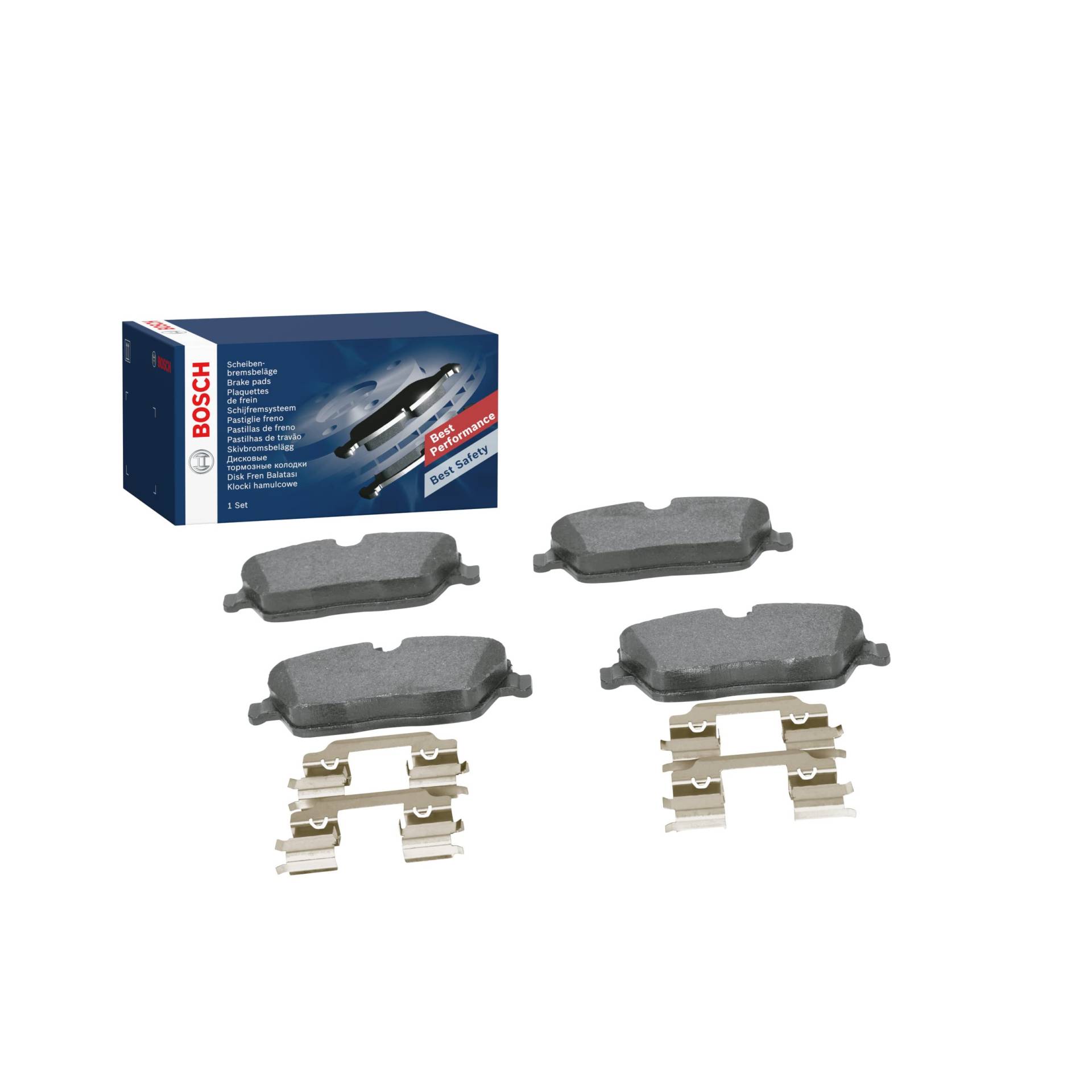 Bosch Automotive BP1030 Bremsbeläge - Vorderachse - ECE-R90 Zertifizierung - vier Bremsbeläge pro Set, 0 986 494 588, black von Bosch