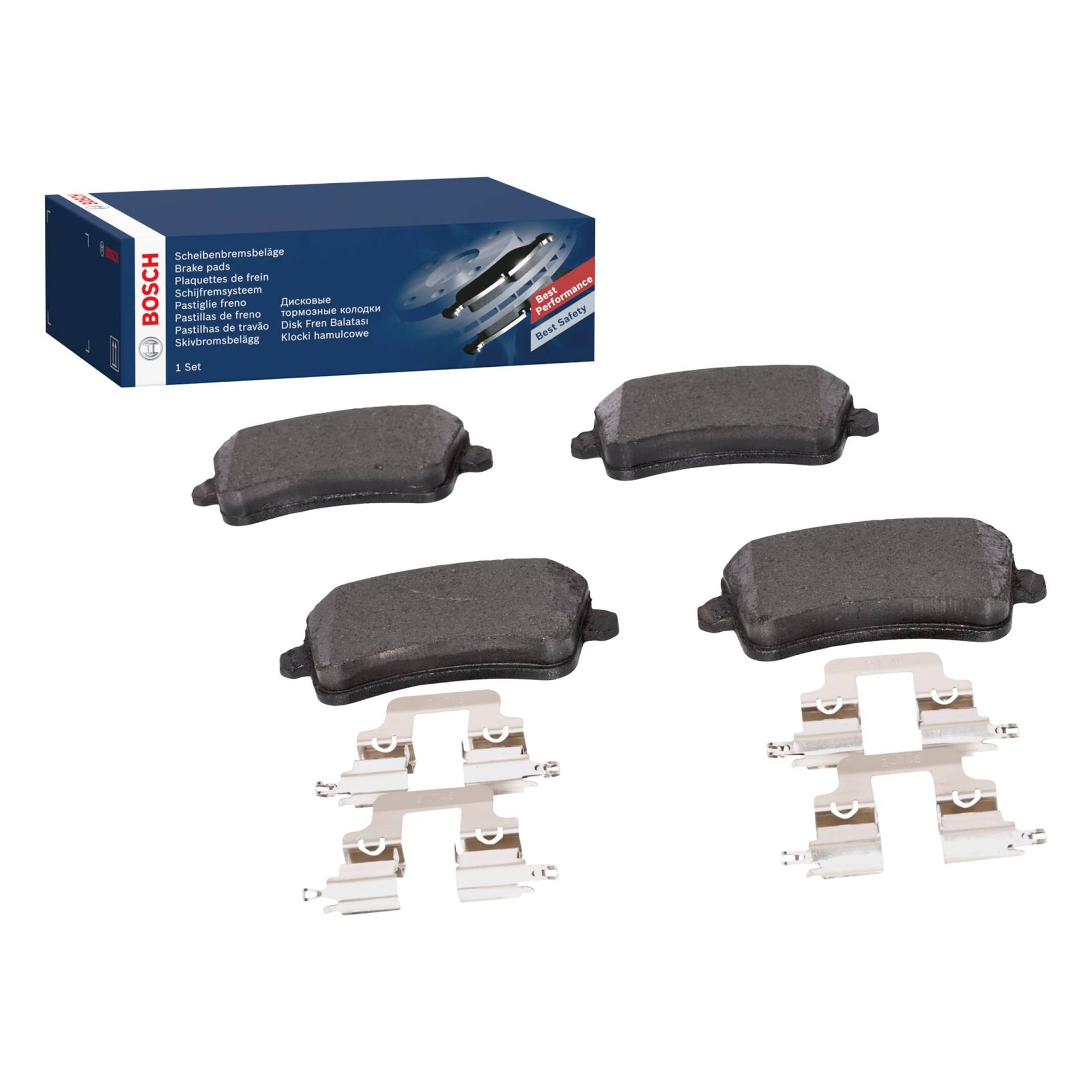 Bosch Automotive BP1126 Bremsbeläge - Hinterachse - ECE-R90 Zertifizierung - vier Bremsbeläge pro Set, black, 0 986 494 637 von Bosch Automotive