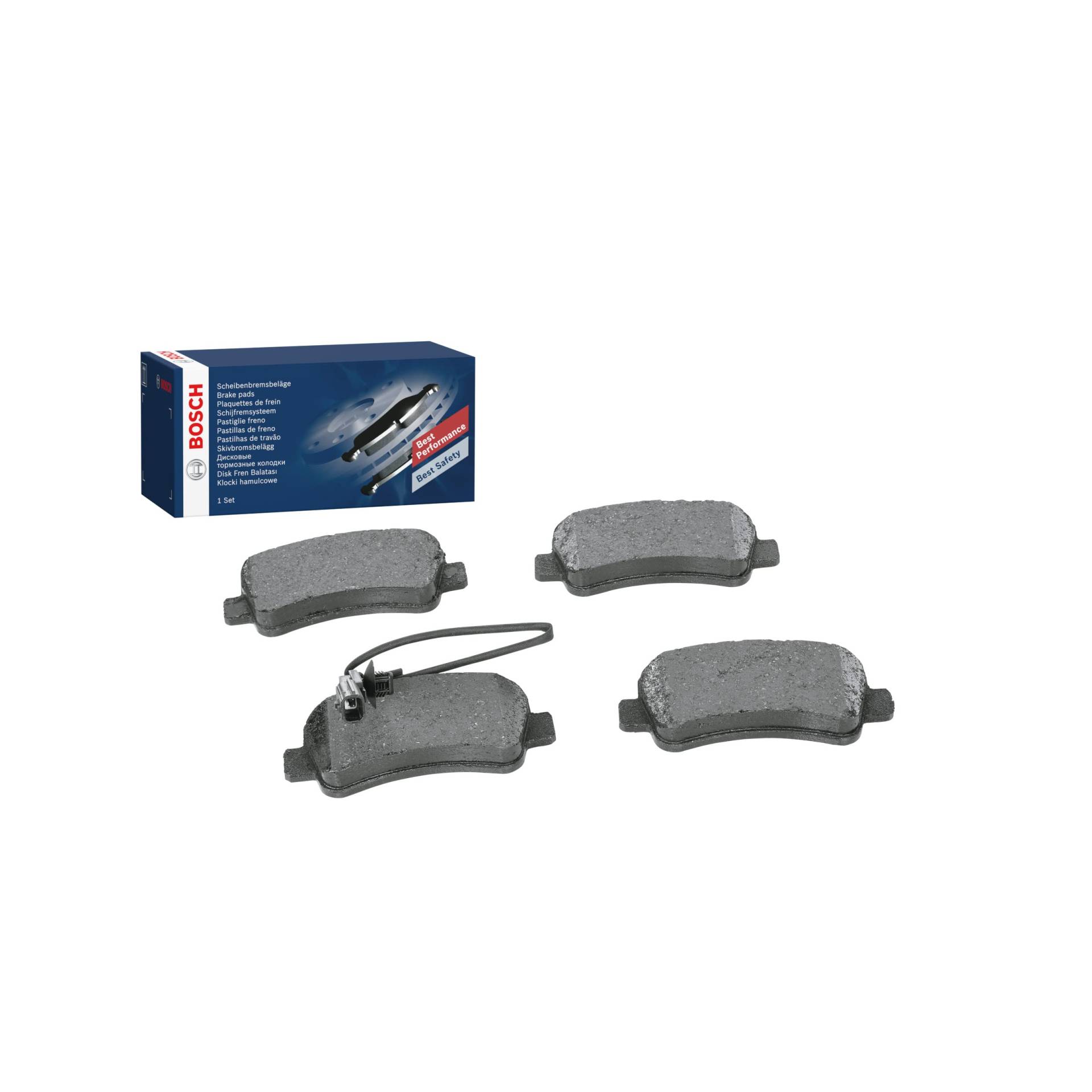 Bosch BP1419 Bremsbeläge - Hinterachse - ECE-R90 Zertifizierung - vier Bremsbeläge pro Set von Bosch