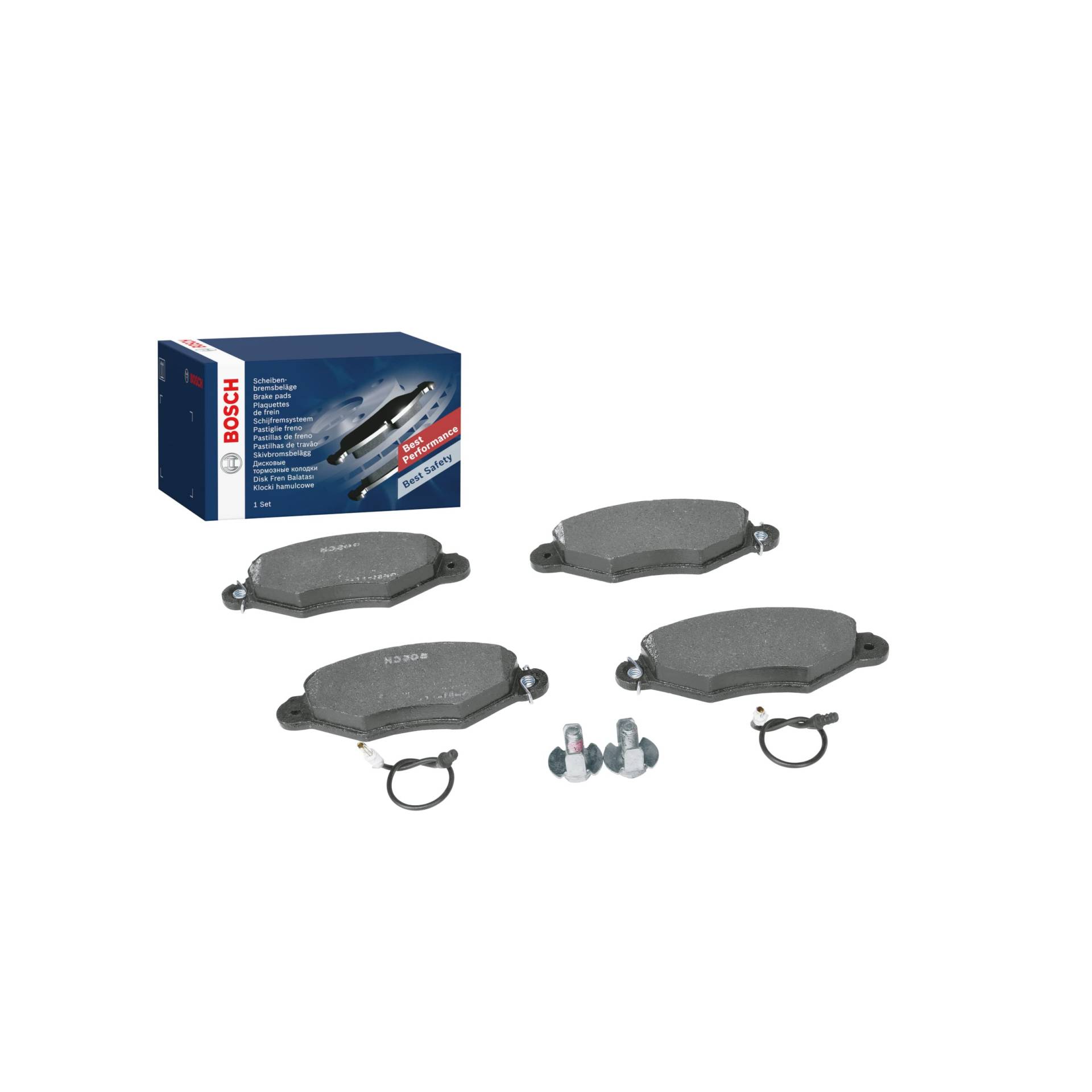 Bosch BP224 Bremsbeläge - Vorderachse - ECE-R90 Zertifizierung - vier Bremsbeläge pro Set von Bosch Automotive