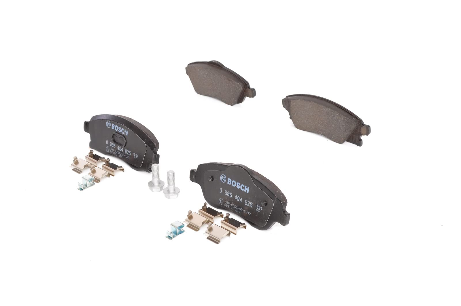 Bosch Automotive BP281 Bremsbeläge - Vorderachse - ECE-R90 Zertifizierung - vier Bremsbeläge pro Set, 0 986 494 625, black von Bosch