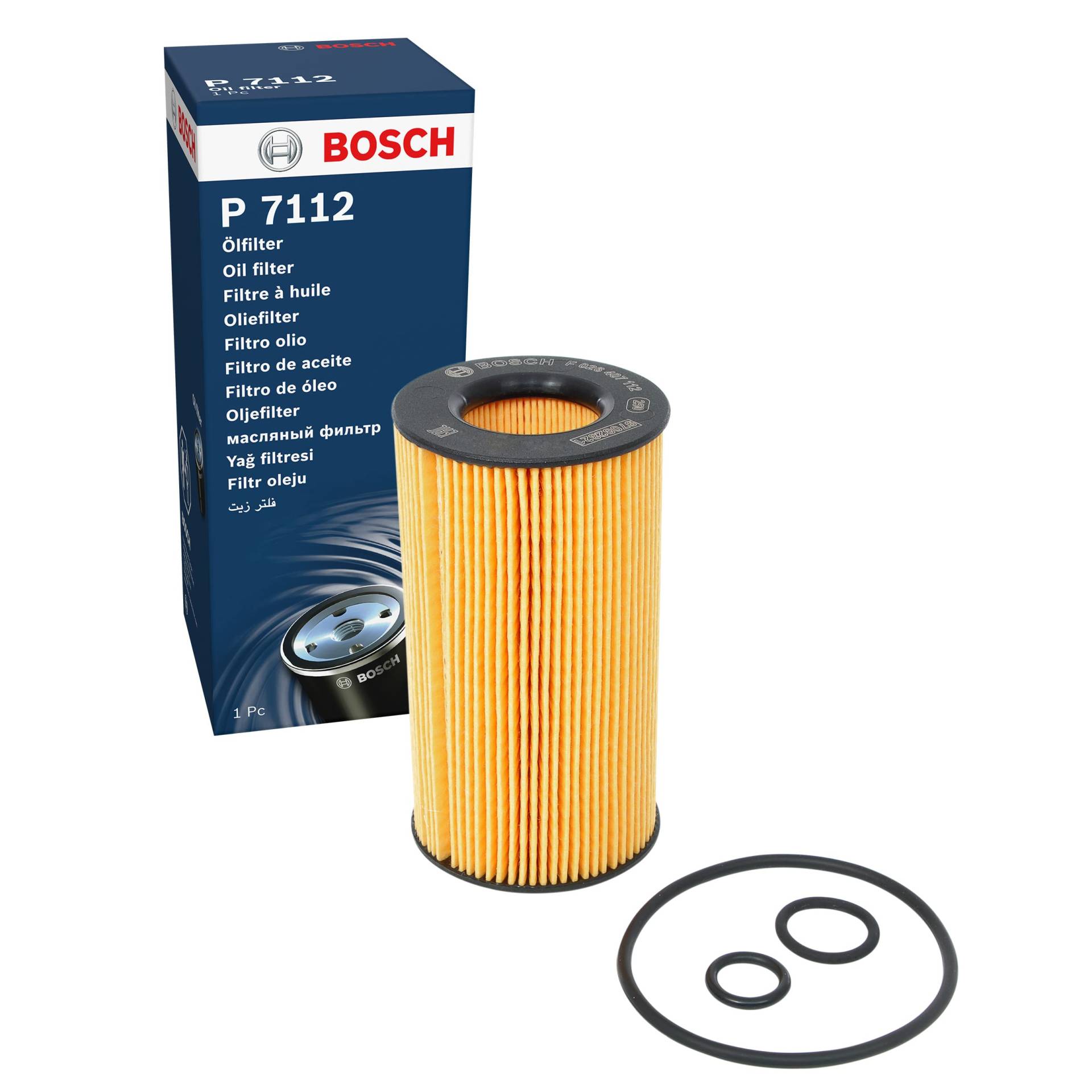 Bosch P7112 - Ölfilter Auto, 3er Pack von Bosch Automotive