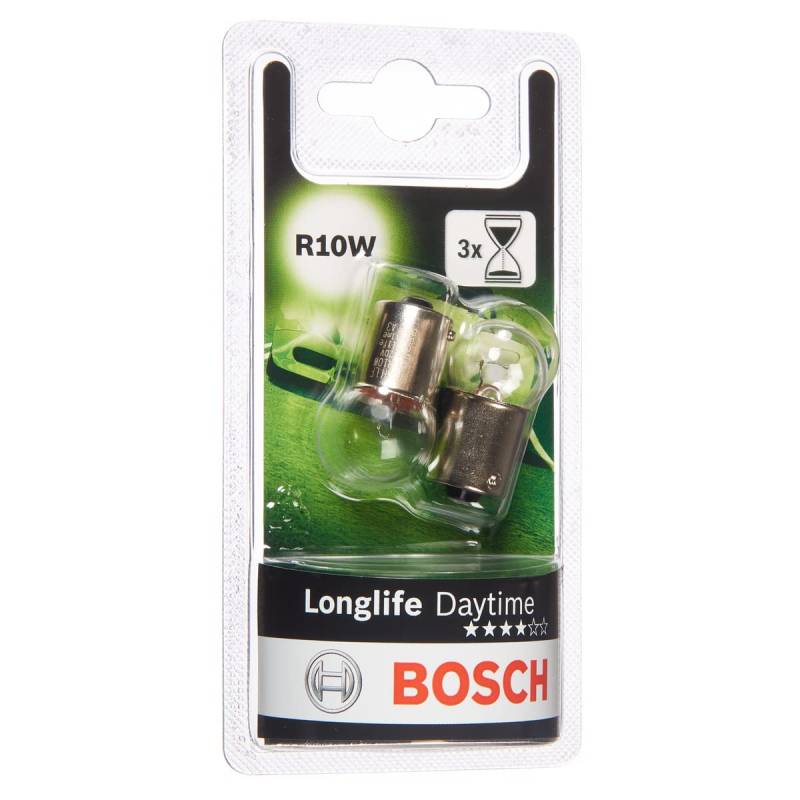 Bosch R10W Longlife Daytime Fahrzeuglampen - 12 V 10 W BA15s - 2 Stücke von Bosch Automotive