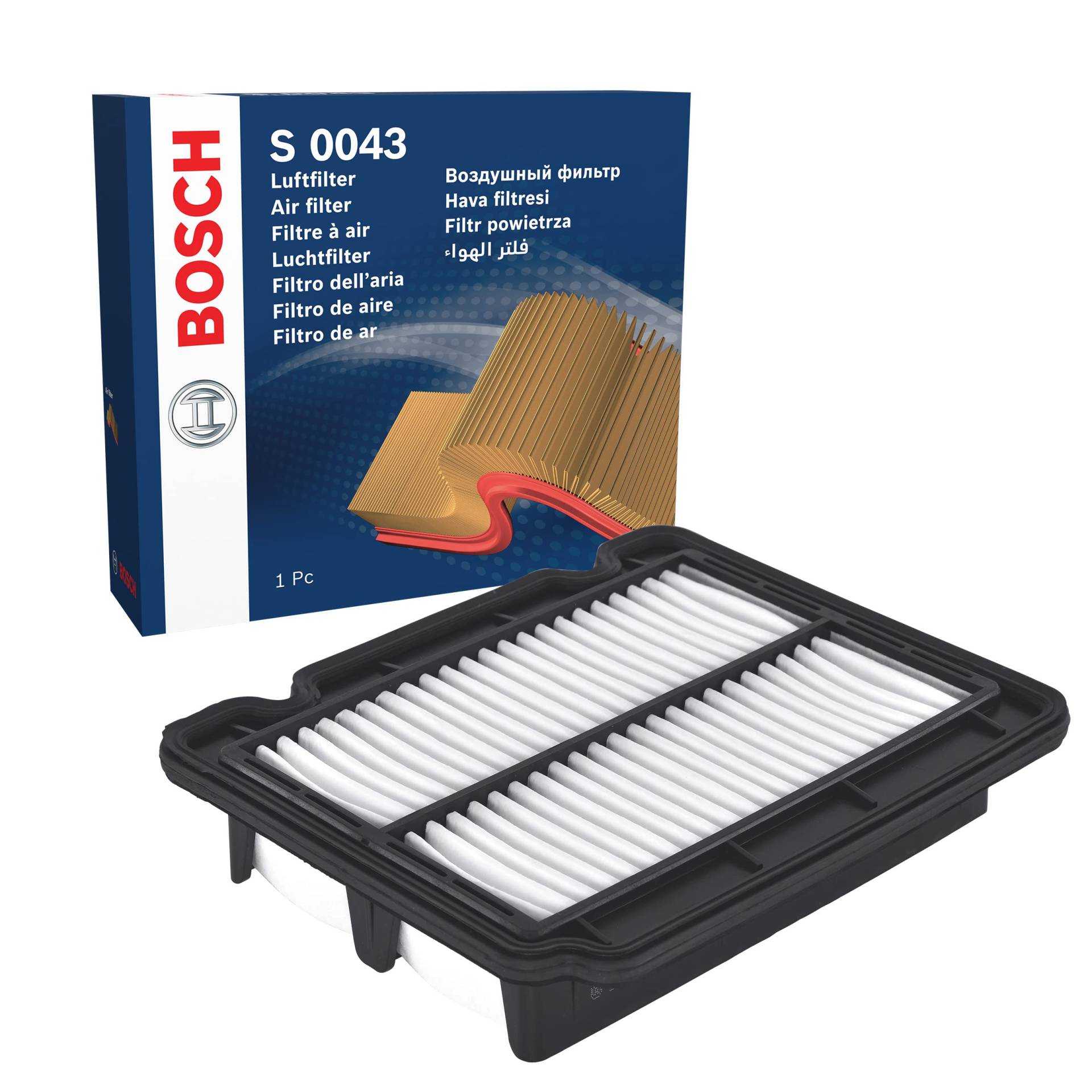 Bosch S0043 - Luftfilter Auto von Bosch