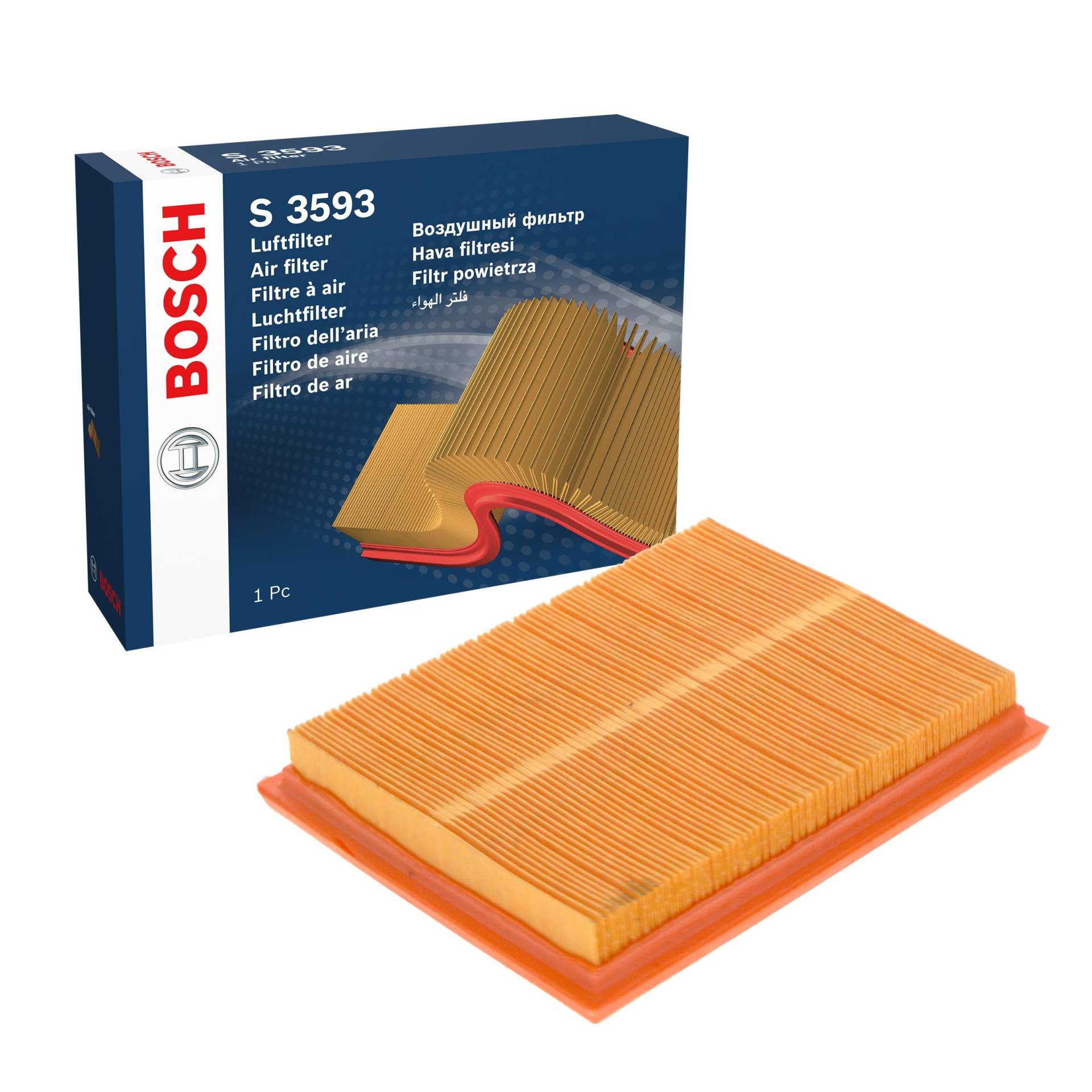 Bosch Automotive S3593 - Luftfilter Auto von Bosch