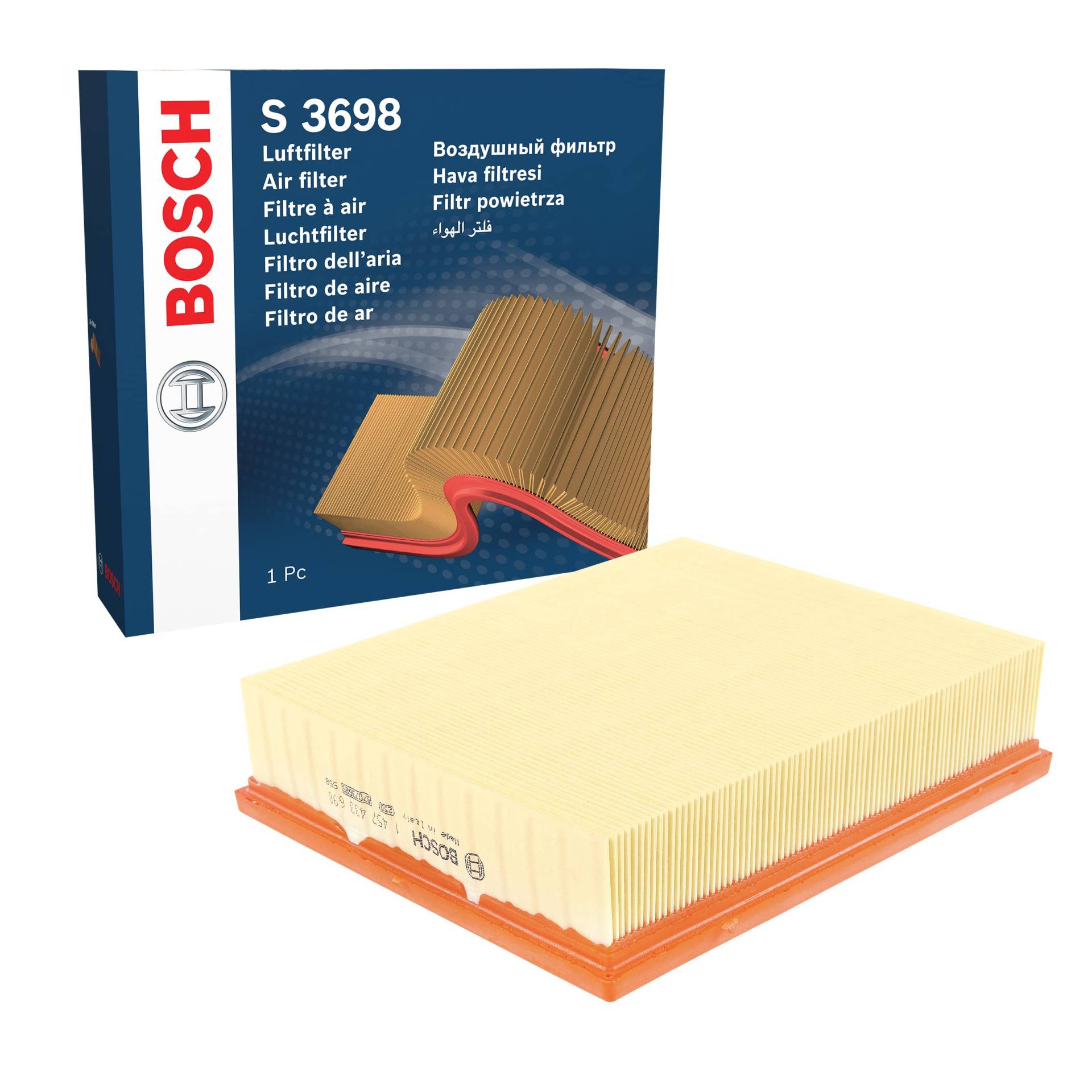 Bosch Automotive S3698 - Luftfilter Auto von Bosch Automotive