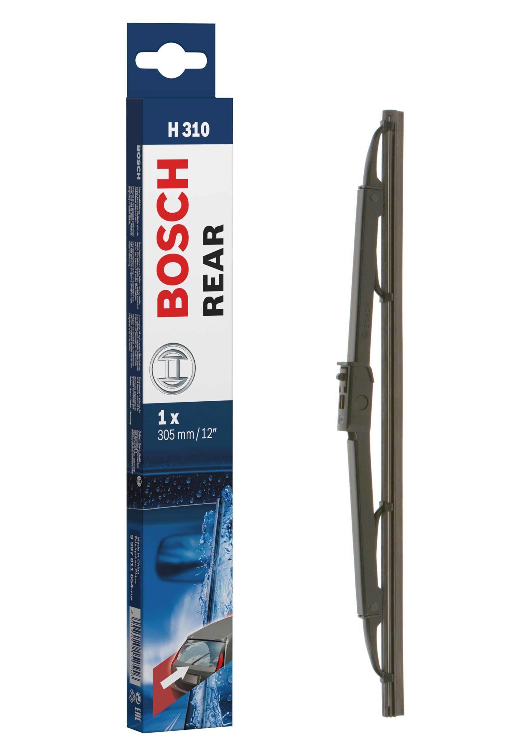 Bosch Scheibenwischer Rear H310, Länge: 300mm – Scheibenwischer für Heckscheibe von Bosch Automotive