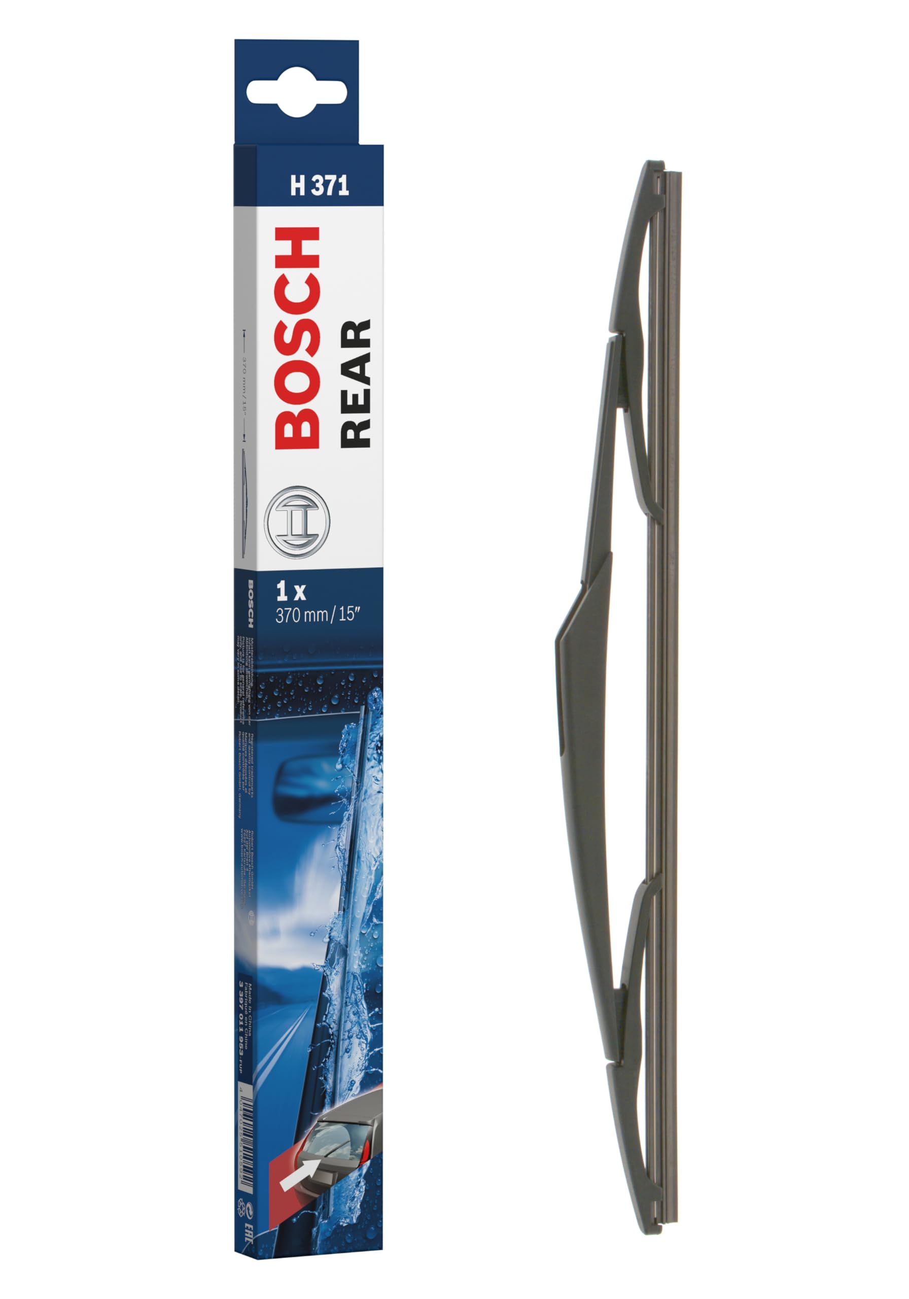 Bosch Scheibenwischer Rear H371, Länge: 370mm – Scheibenwischer für Heckscheibe von Bosch