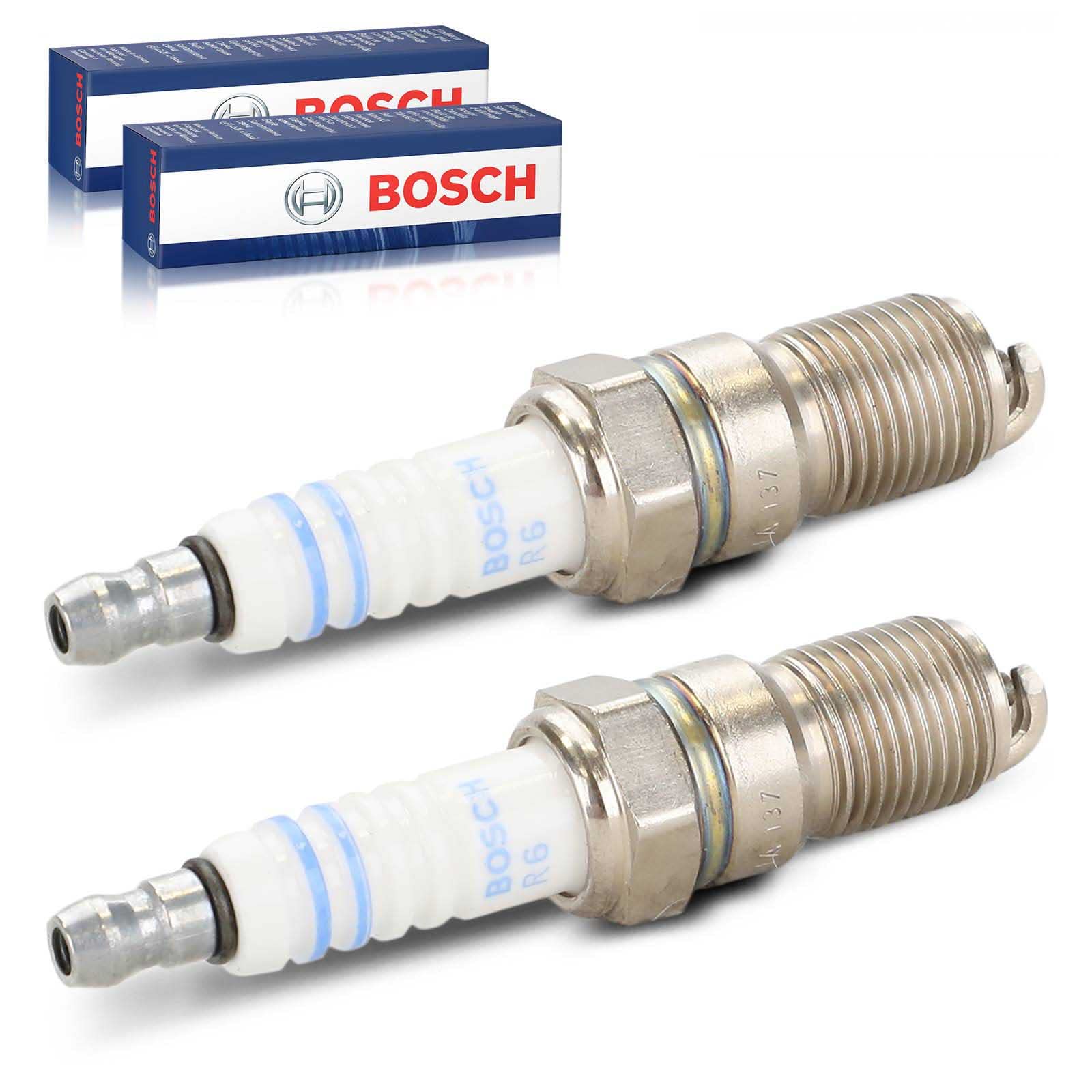 2x Original BOSCH 0242235661 Zündkerzen Kompatibel mit Fiesta I II 1976-1996 Escort III IV 1980-1988 190 W201 1982-1993 C15 1987 BX 1982-1988 CX I II 1979-1992 von Bosch