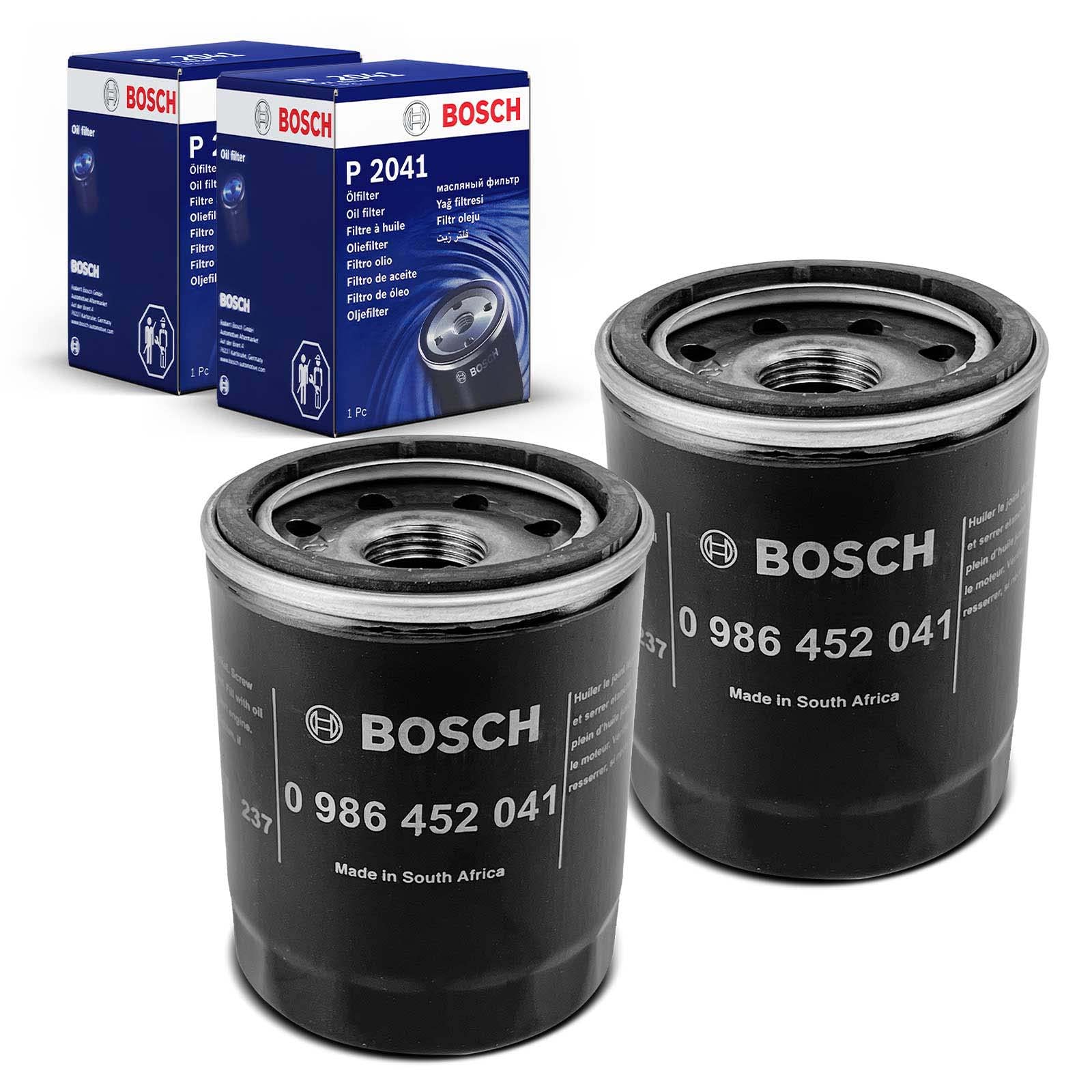 2x Original BOSCH 0986452041 Ölfilter Kompatibel mit Colt III 1988-1992 L300 III 1986-1996 Lancer III 1985-1990 Brava 1998-2001 Punto 188 199 2000-2011 626 III GD 1987-1991 von Bosch