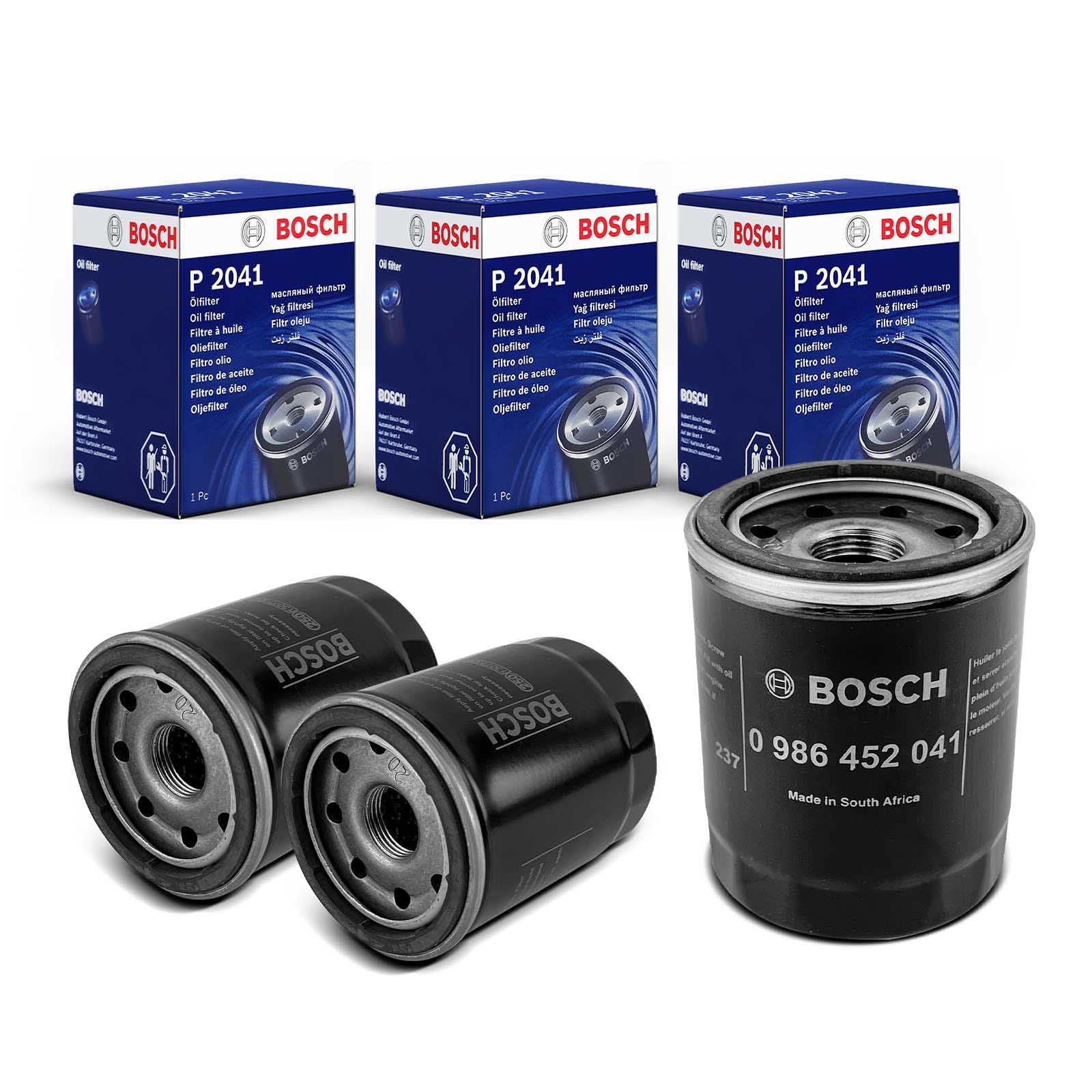 3x Original BOSCH 0986452041 Ölfilter Kompatibel mit Colt III 1988-1992 L300 III 1986-1996 Lancer III 1985-1990 Brava 1998-2001 Punto 188 199 2000-2011 626 III GD 1987-1991 von Bosch