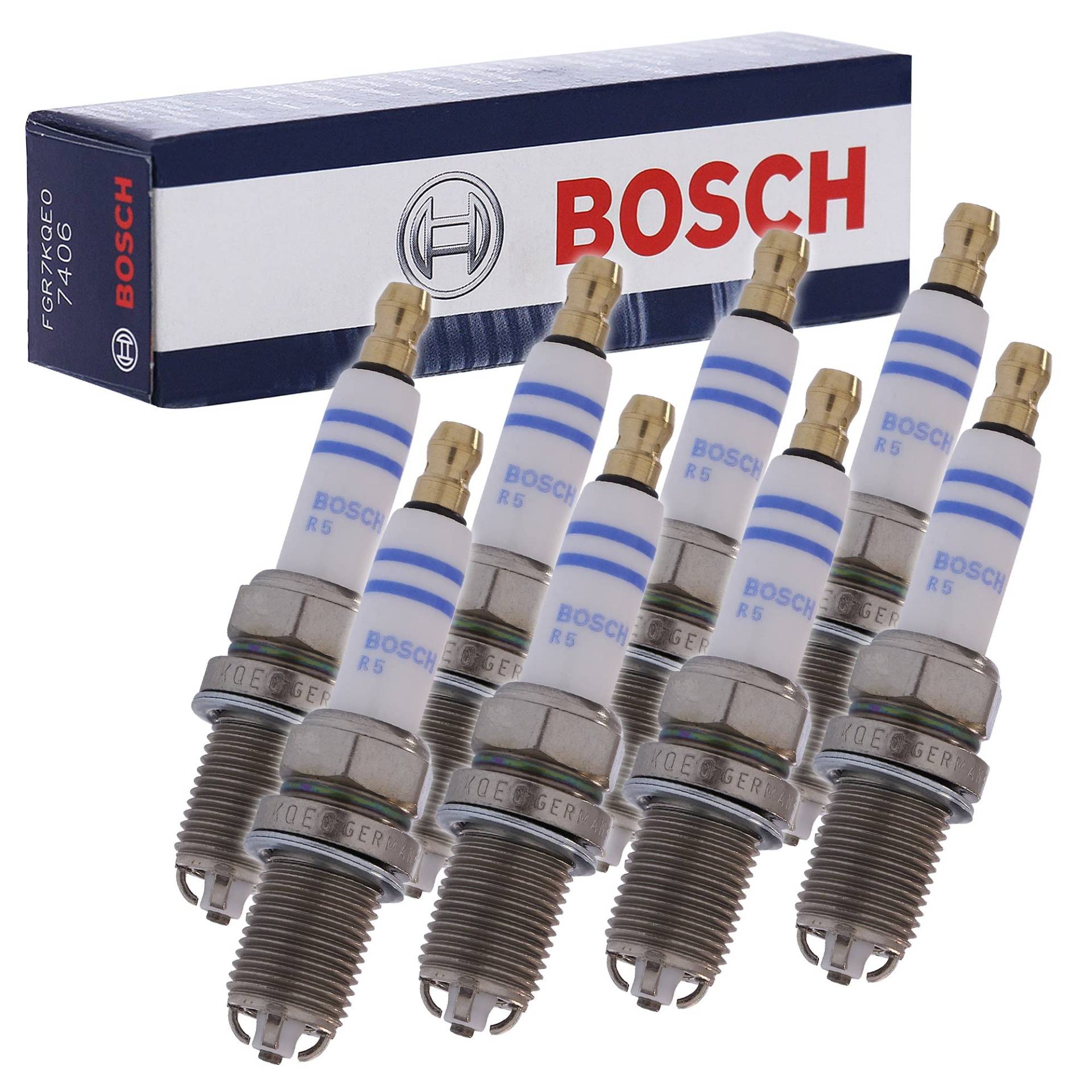 8x Original BOSCH Zündkerze Zündkerzen 0242235715 von Bosch