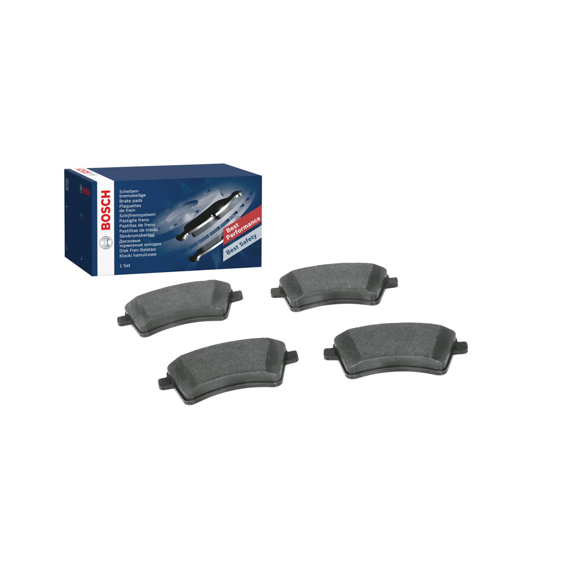 Bosch BP1222 Bremsbeläge - Vorderachse - ECE-R90 Zertifizierung - vier Bremsbeläge pro Set von Bosch Automotive