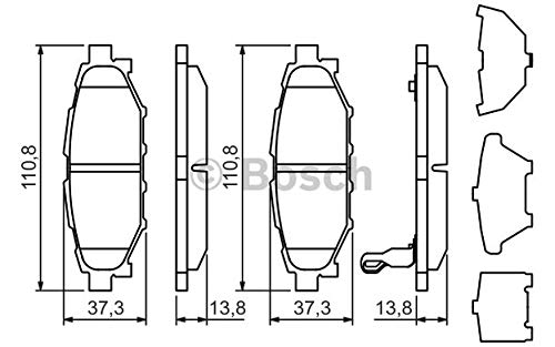 BOSCH 0 986 494 444 4x Bremsbeläge hinten von Bosch