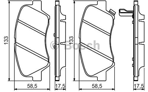 BOSCH 0 986 494 563 4x Bremsbeläge hinten von Bosch