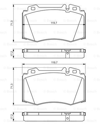 BOSCH 0 986 494 576 4x Bremsbeläge vorne von Bosch