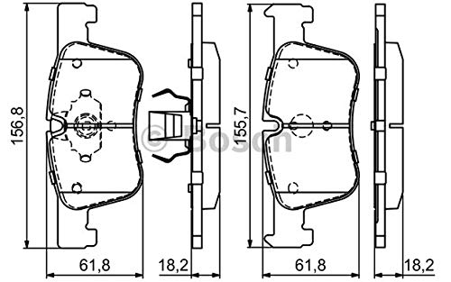 BOSCH 0 986 494 689 4x Bremsbeläge vorne von Bosch