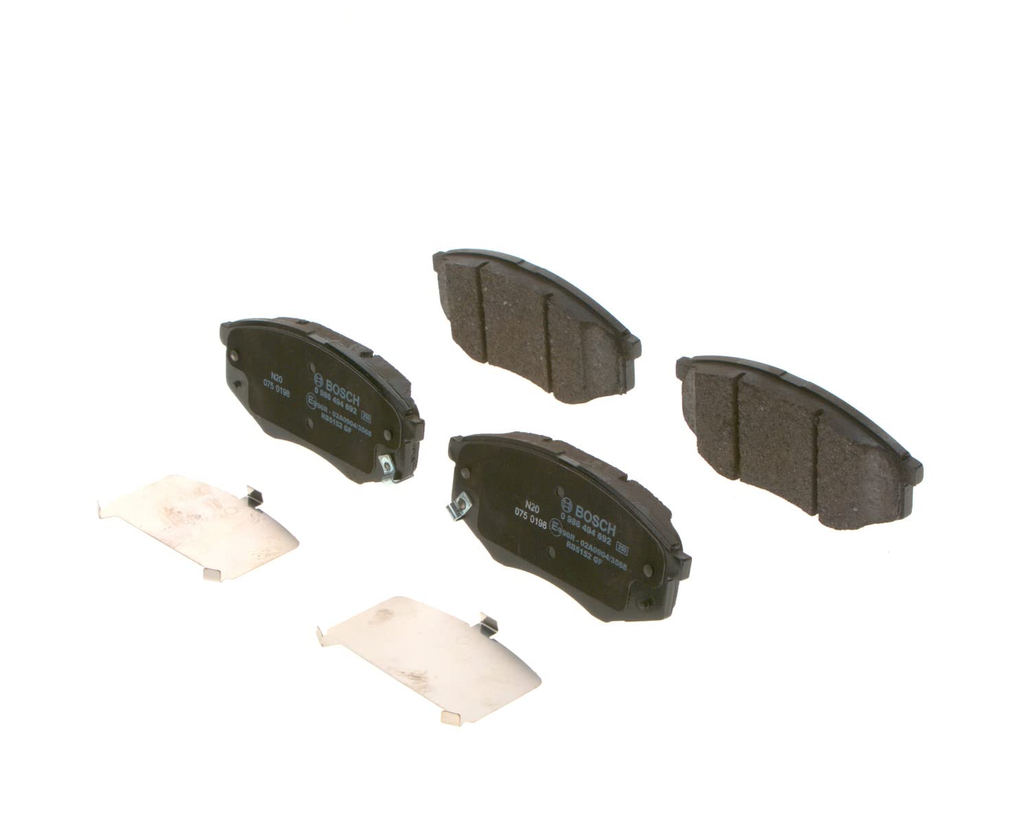 Bosch Automotive BP1687 Bremsbeläge - Vorderachse - ECE-R90 Zertifizierung - vier Bremsbeläge pro Set, black, 0 986 494 692 von Bosch