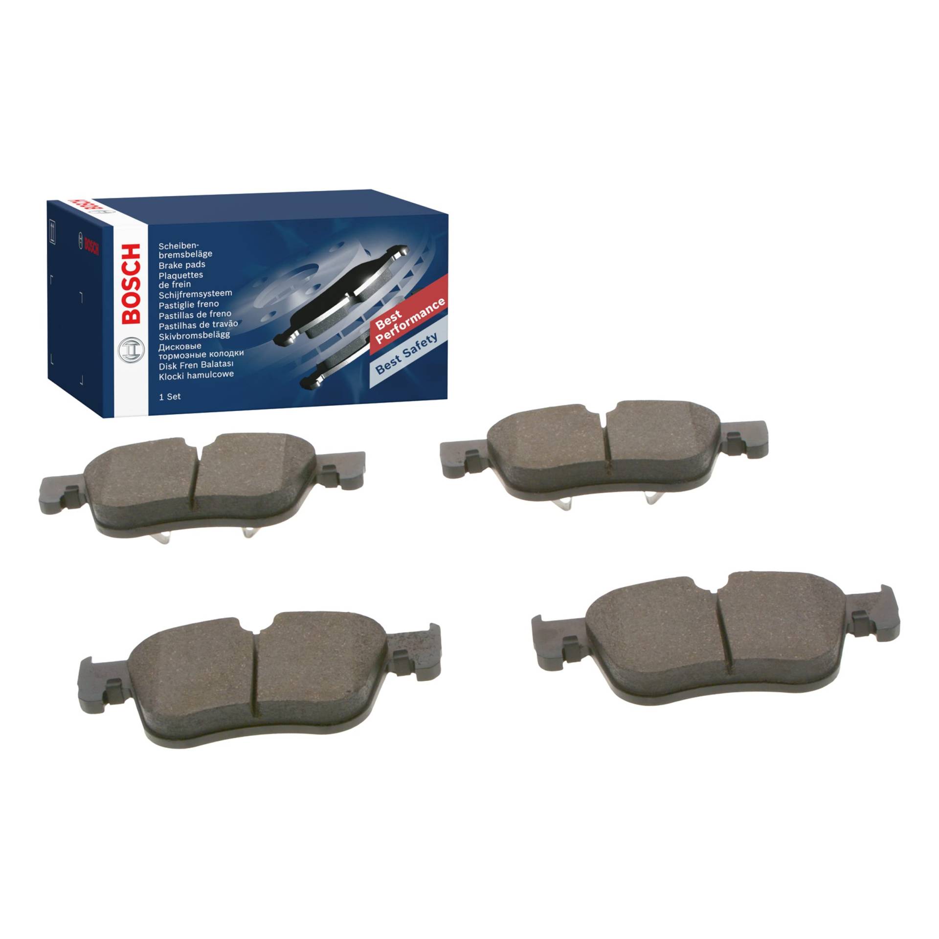 Bosch Automotive BP1691 Bremsbeläge - Vorderachse - ECE-R90 Zertifizierung - vier Bremsbeläge pro Set, black (0 986 494 696) von Bosch Automotive