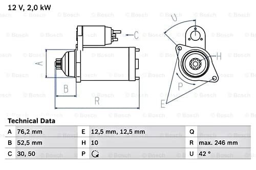 BOSCH 0986017460 Starter von Bosch