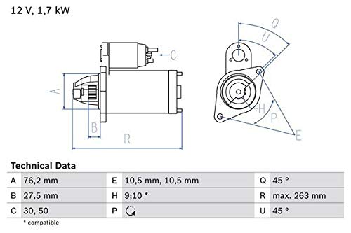 BOSCH 0986018070 Starter von Bosch