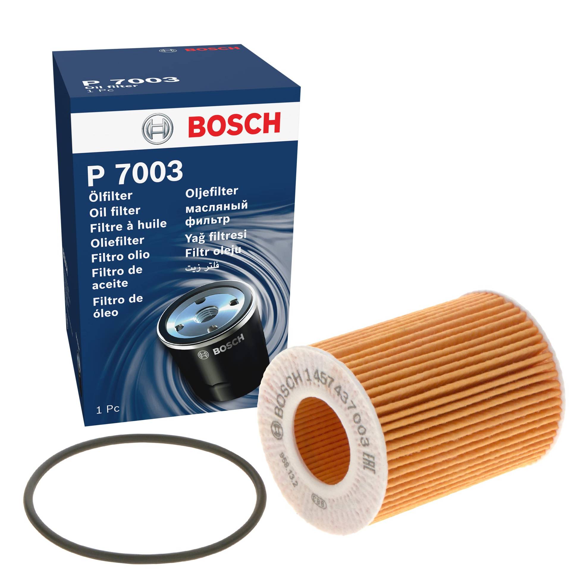 Bosch Automotive P7003 - Ölfilter Auto, schwarz, 1 457 437 003 von Bosch