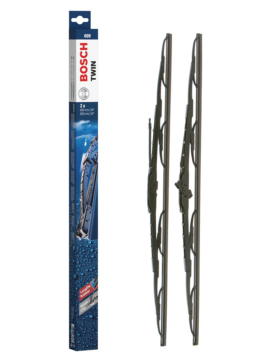 Bosch windshield wiper Twin 609, length: 600mm/600mm – set for windshield von Bosch Automotive