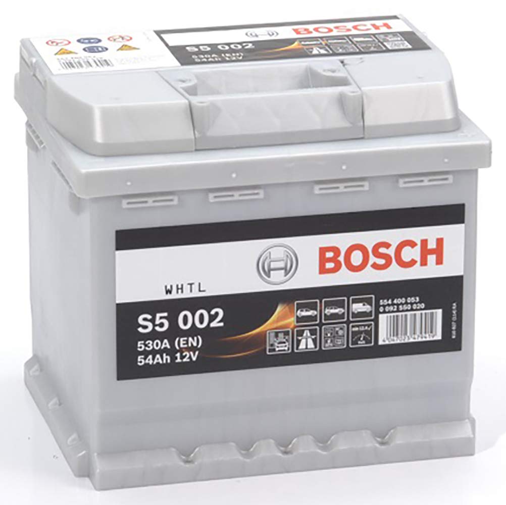 Bosch S5002 - Autobatterie - 54A/h - 530A - Blei-Säure-Technologie - für Fahrzeuge ohne Start-Stopp-System von Bosch