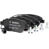 BOSCH Bremsbelagsatz mit integriertem Verschleißsensor 0 986 424 597 Bremsbeläge,Bremsklötze FIAT,PEUGEOT,CITROËN,PANDA (169),BRAVO II (198) von Bosch