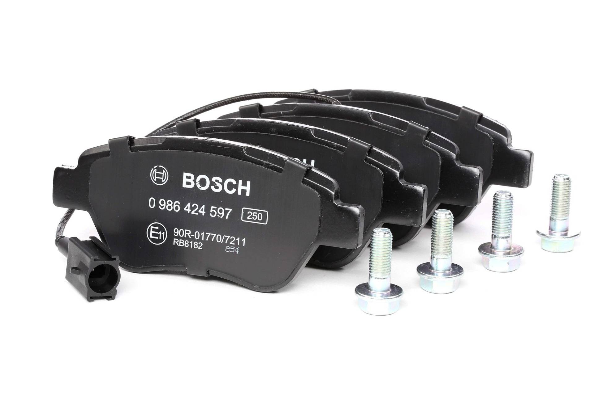 BOSCH Bremsbelagsatz FIAT,PEUGEOT,CITROËN 0 986 424 597 4254C8,71752983,71772221 77362091,71754802,77362194,77363942,77364393,77363974,77364158,425406 von Bosch