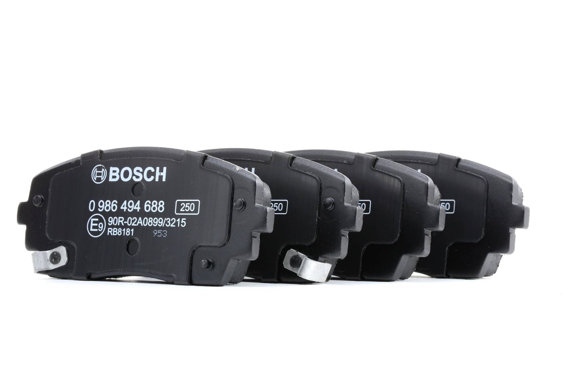 BOSCH Bremsbelagsatz KIA 0 986 494 688 BP1683,E990R02A08993215,581011YA00 581011YA30,581011YA35,581011YA40,581011YA45 von Bosch