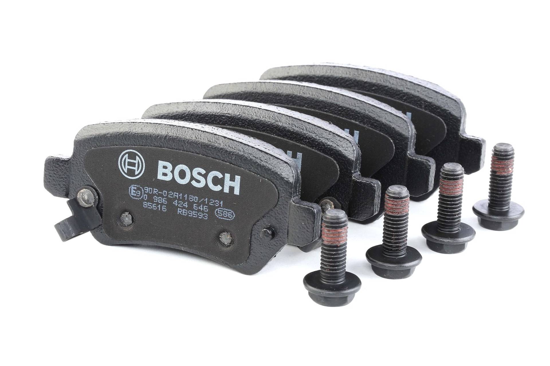 BOSCH Bremsbelagsatz OPEL,KIA,CHEVROLET 0 986 424 646 1605086,1605625,E190R011078861 1605128,1605967,1605995,93169143,93179164,95507655,1605122 von Bosch