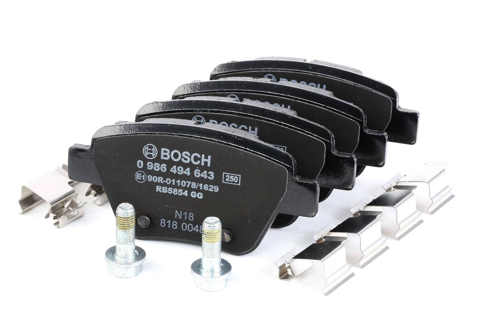 BOSCH Bremsbelagsatz VW,AUDI,SKODA 0 986 494 643 2K5698451,5K0698451,5K0698451A 5K0698451C,8656D145,BP1338,E190R0110781629 von Bosch