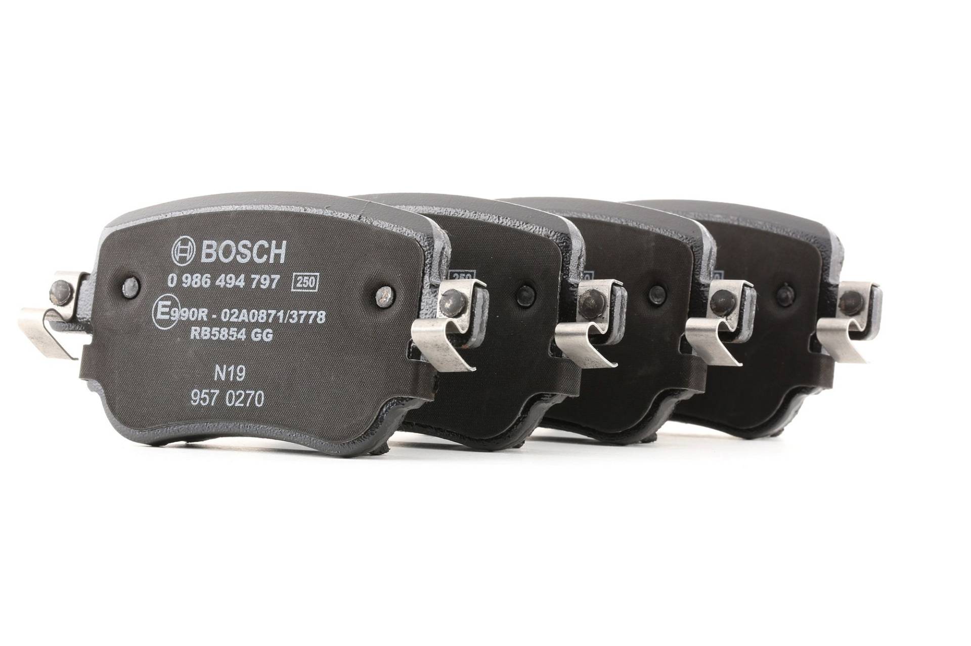 BOSCH Bremsbelagsatz VW,AUDI,SKODA 0 986 494 797 2Q0698451A,7N0698451A,7N0698451C 2K5698451B,5Q0698451B,5Q0698451F,5Q0698451L,8U0698451F,2K5698451A von Bosch