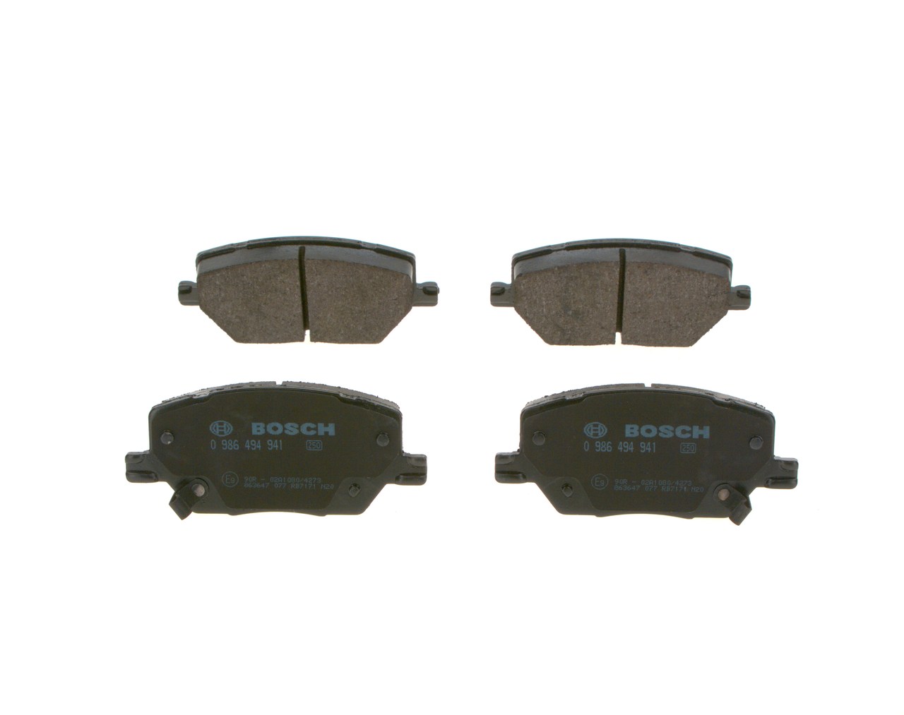 BOSCH Bremsbelagsatz FIAT,JEEP 0 986 494 941 77368211,77368577,K68379582AB 68273005AA,77367214,77368778,52094174,77369311,77367282 von Bosch