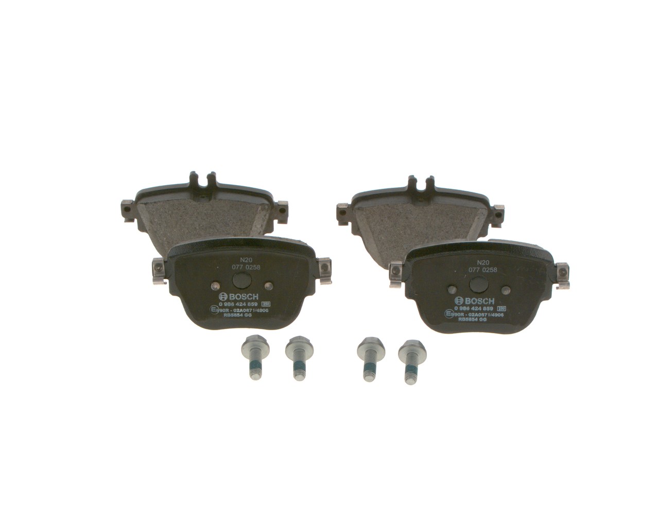 BOSCH Bremsbelagsatz MERCEDES-BENZ 0 986 424 859 A0004206200,A0004207903,0004206200 0004207903 von Bosch