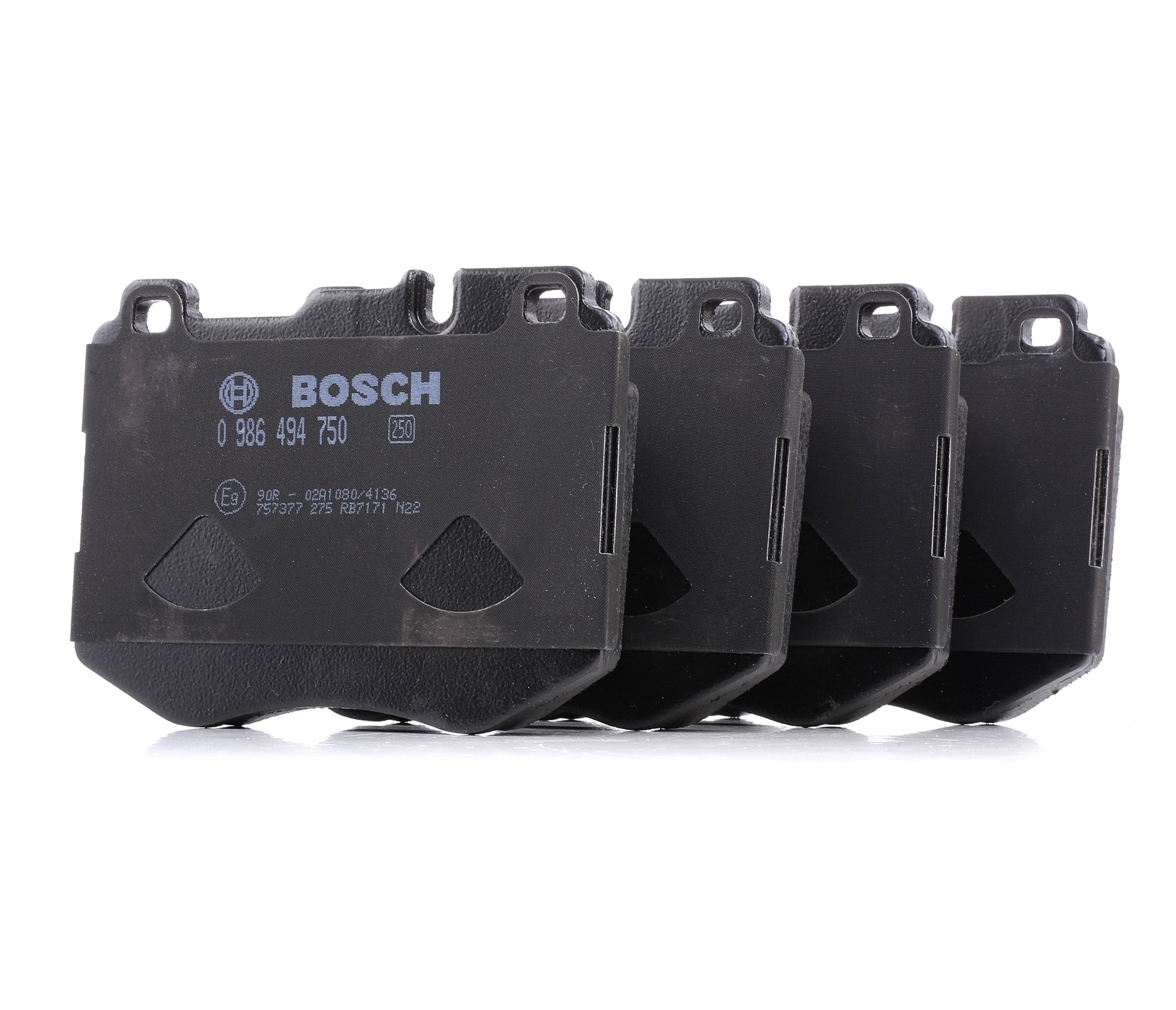 BOSCH Bremsbelagsatz MERCEDES-BENZ 0 986 494 750 0084201920,A0004208600,A0004209603 A0084201820,A0004208000,A0084201920,0004208000,0004208600 von Bosch