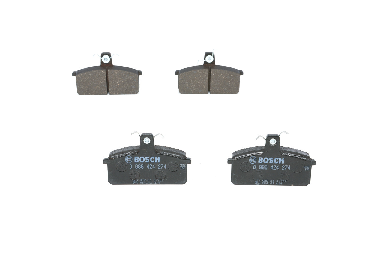 BOSCH Bremsbelagsatz SEAT,SUZUKI 0 986 424 274 XE02116508113,XE021165081B,00000A00154 90R010717,5892312,791236,792539,500028834,SE022165081B von Bosch