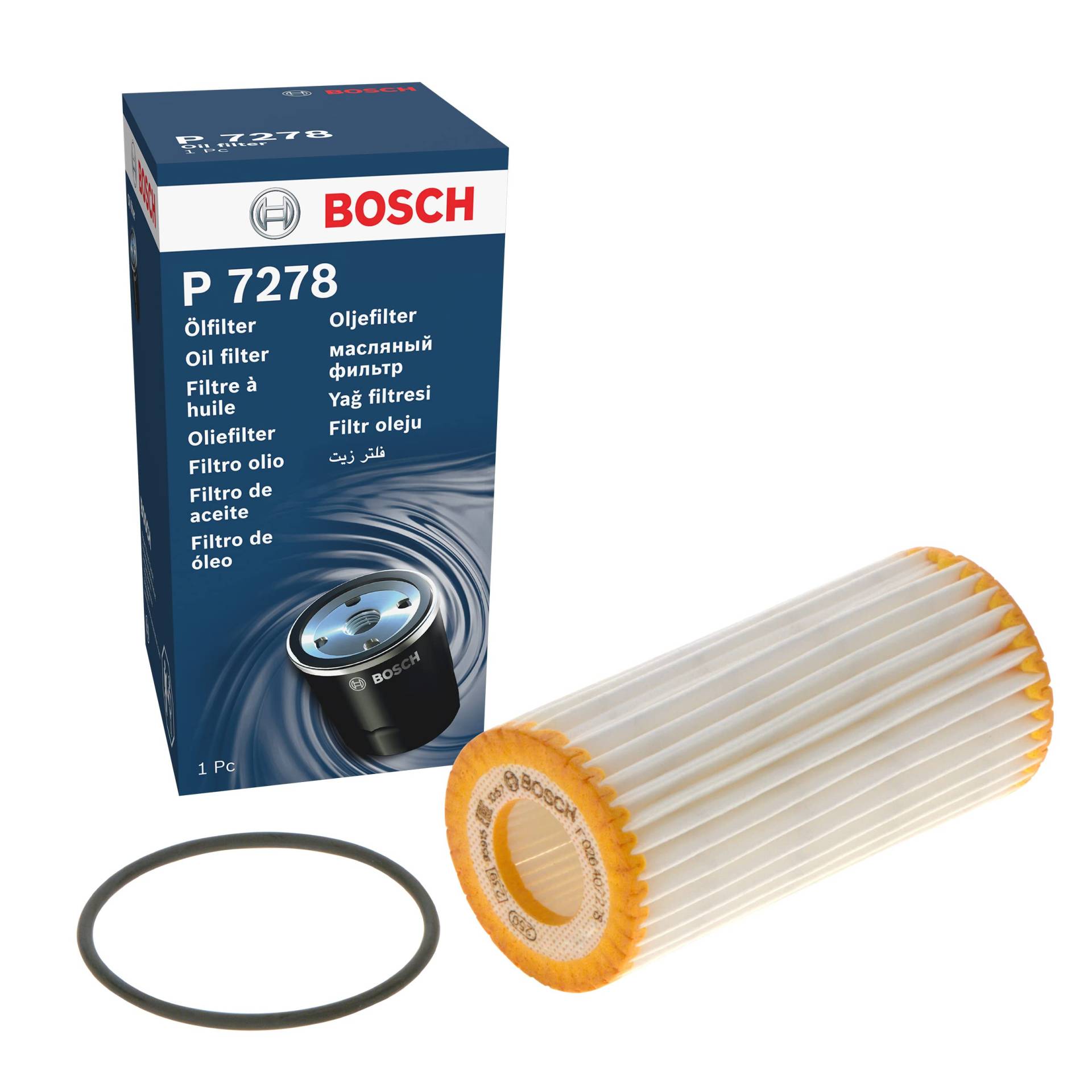 Bosch P7278 - Ölfilter Auto, Schwarz von Bosch Automotive