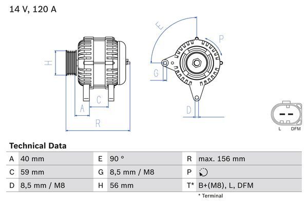 BOSCH Generator VW,AUDI,FORD 0 986 041 860 028903028E,028903029G,038903023S Lichtmaschine,Dynamo,Lima,Altenartor 038903024G,1100712,1253624 von Bosch