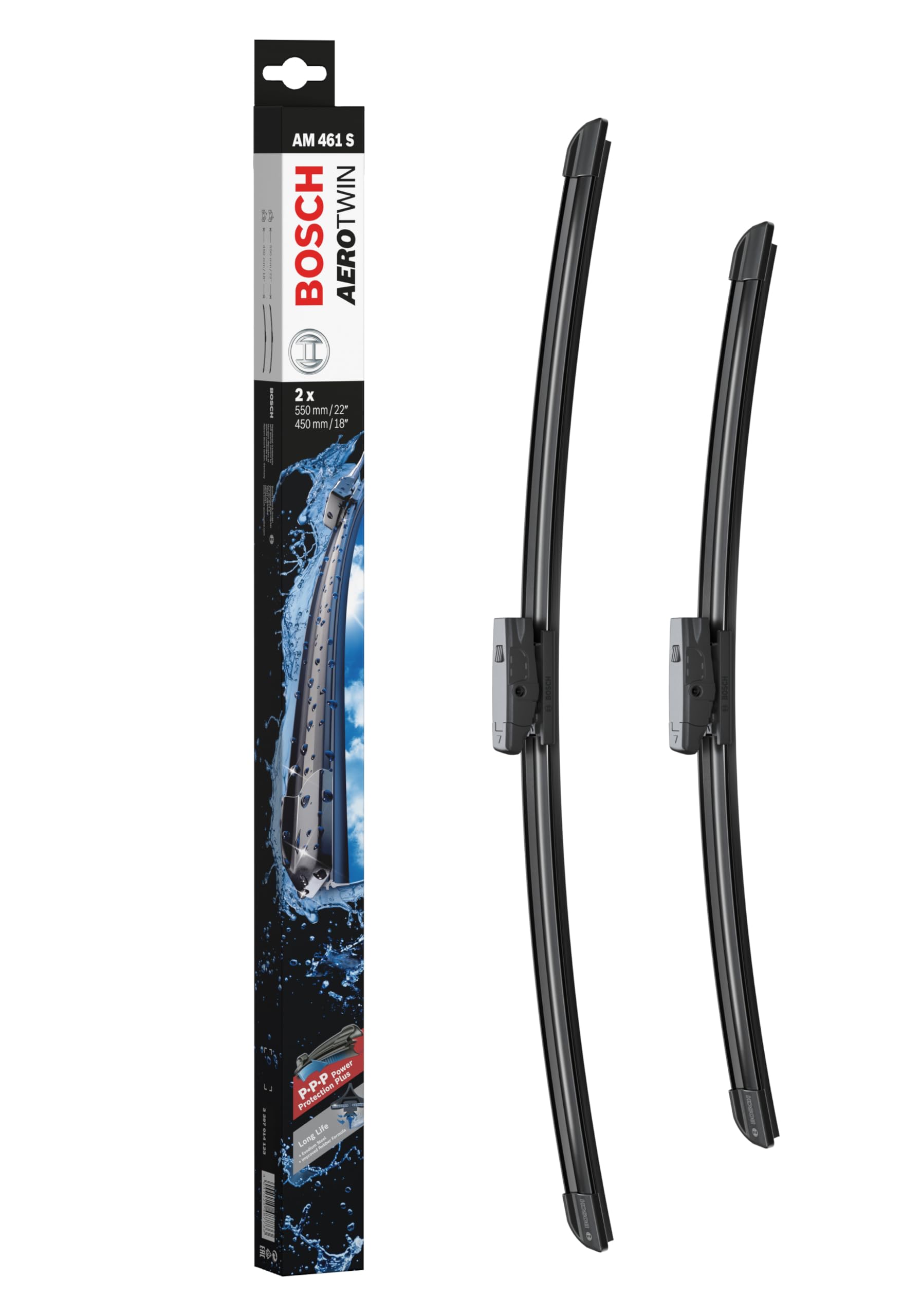 Bosch Automotive Scheibenwischer Aerotwin AM461S, Länge: 550mm/450mm − Set für Frontscheibe von Bosch