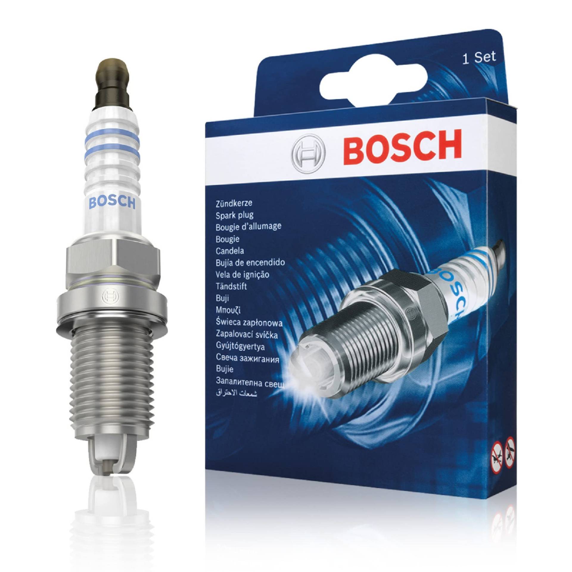 Bosch Automotive FR7LDC (+7) - Nickel Zündkerzen - 4er Set von Bosch