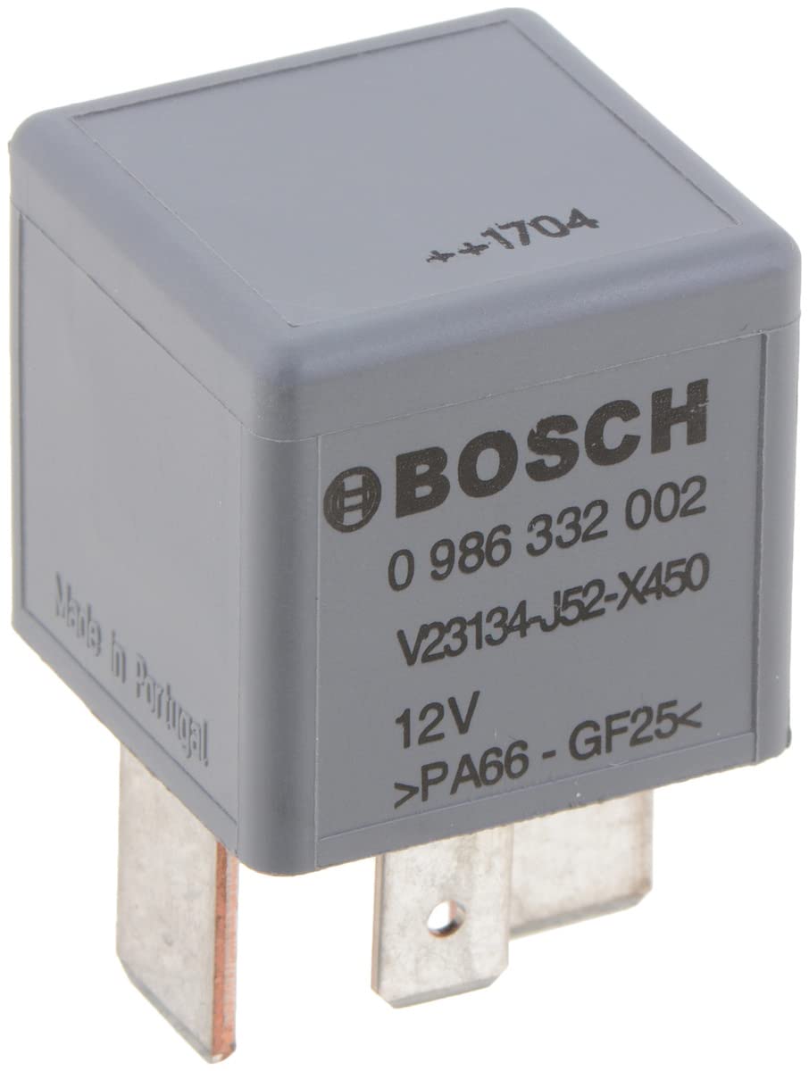 Bosch 0986332002, Mini-Relais 12V 70A, IP5K4, Betriebstemperatur von -40° C bis 85° C, Schließer-Relais, 4 Pins von Bosch