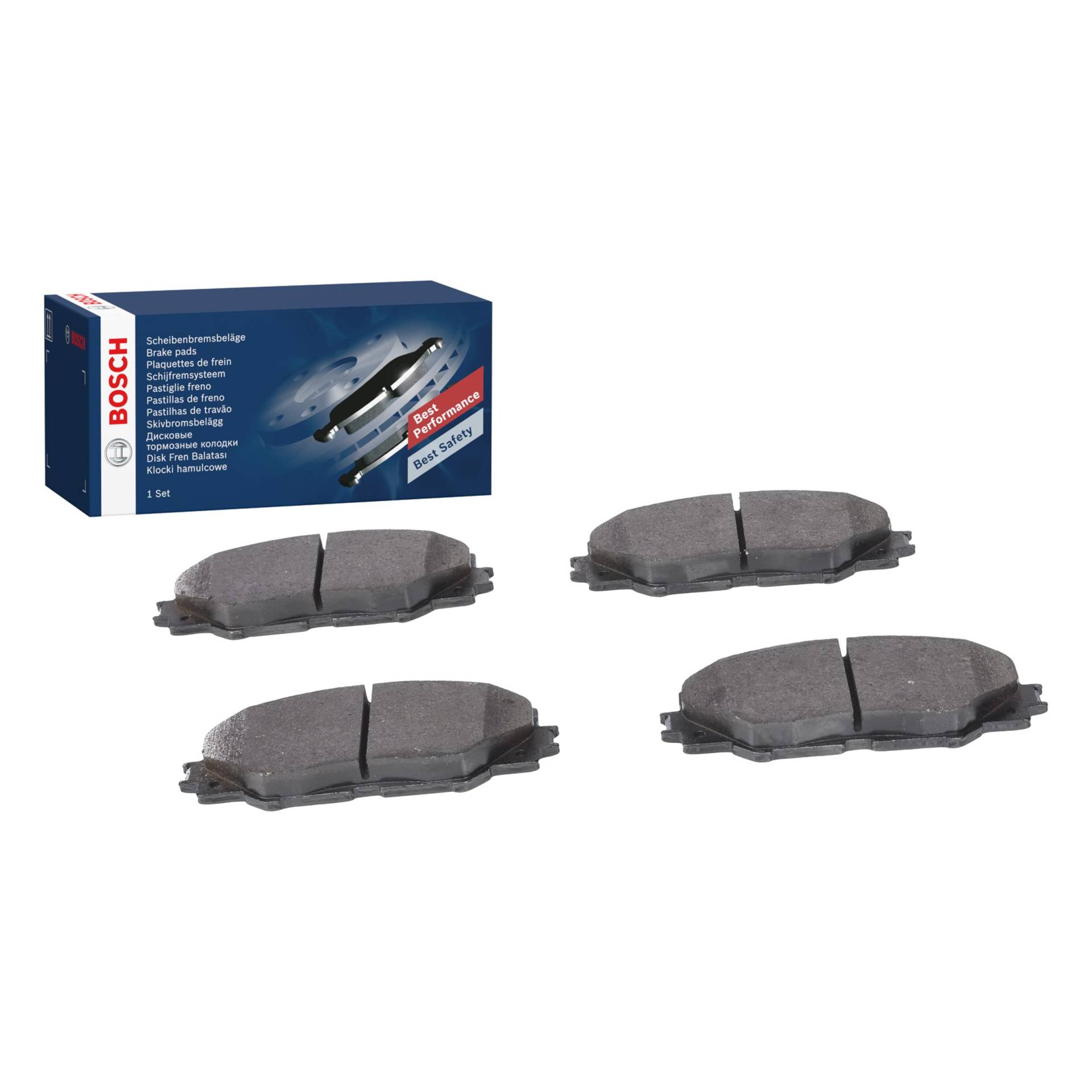 Bosch BP1085 Bremsbeläge - Vorderachse - ECE-R90 Zertifizierung - vier Bremsbeläge pro Set von Bosch