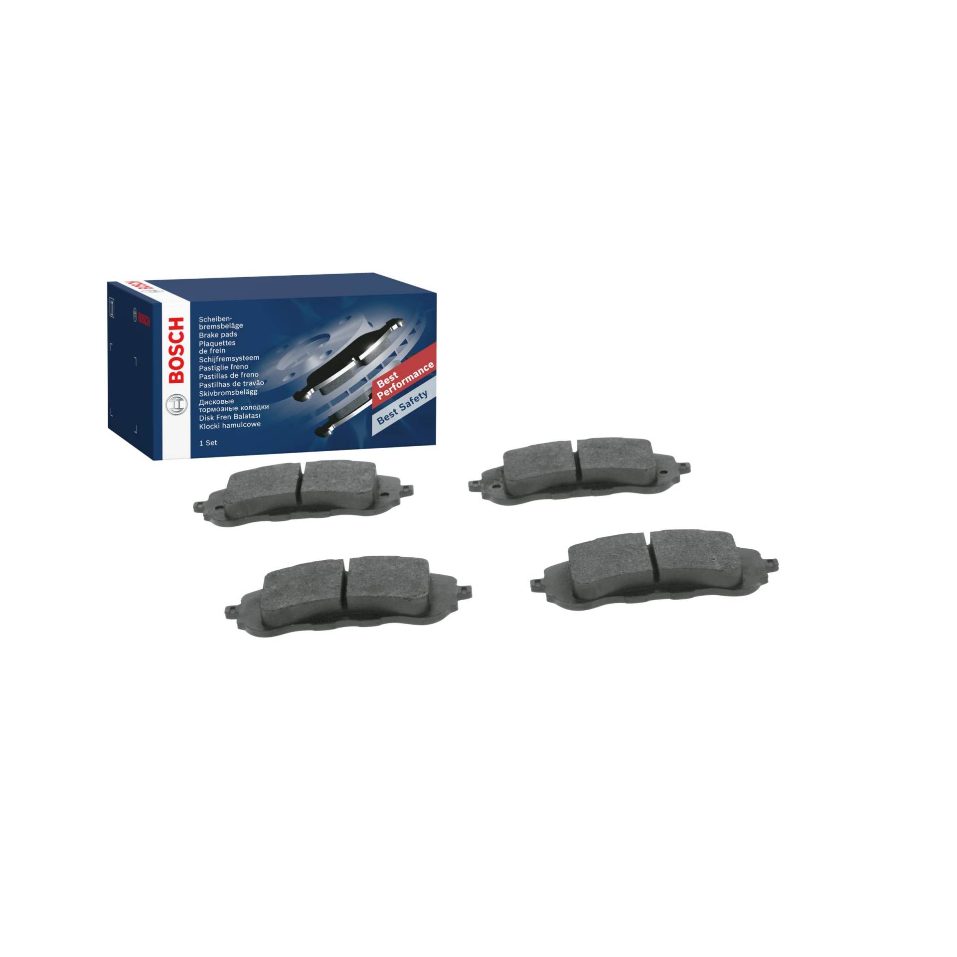 Bosch Automotive BP1709 Bremsbeläge - Vorderachse - ECE-R90 Zertifizierung - vier Bremsbeläge pro Set, black (0 986 494 714) von Bosch Automotive