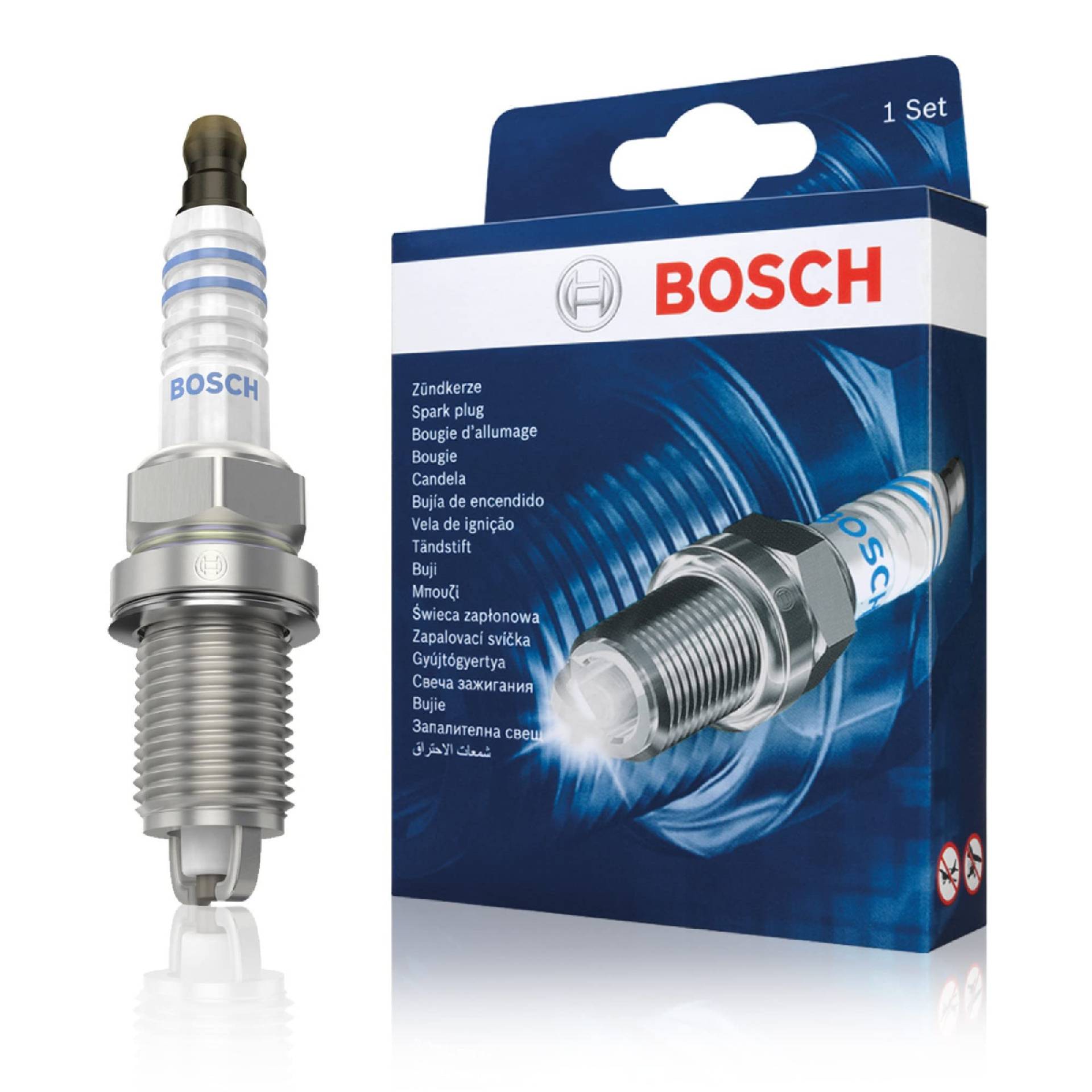 Bosch Automotive FLR8LDCU (+9) - Nickel Zündkerzen - 4er Set von Bosch Automotive