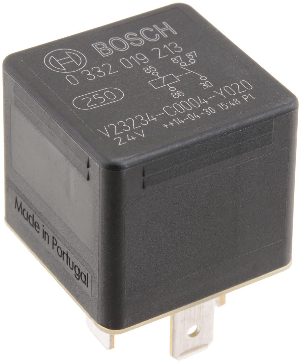 Bosch 0332019213 Mini-Relais 24V 20A, IP5K4, Betriebstemperatur von -40° bis 85°, Schließer-Relais, 5 Pins, 2x87 von Bosch