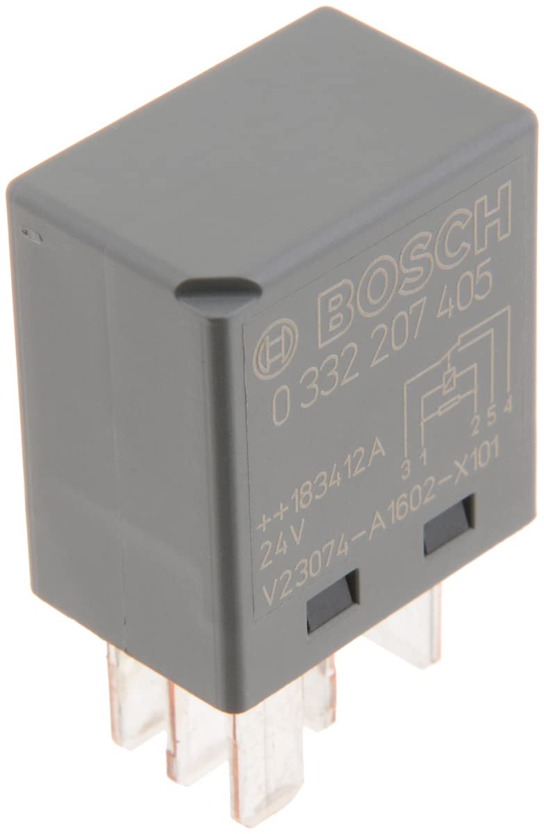 Bosch 0332207405 Micro-Relais 24V 10A, IP5K4, Betriebstemperatur von -40° bis 100°, Wechselrelais, 5 Pin Relais von Bosch