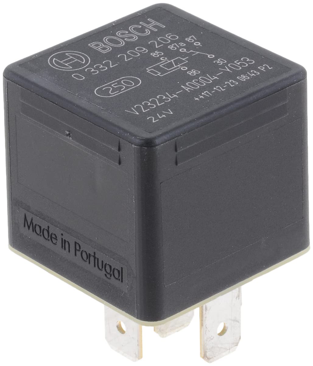 Bosch 0332209206 Mini-Relais 24V 20A, IP5K4, Betriebstemperatur von -40° bis 85°, Wechselrelais, 5 Pin Relais von Bosch