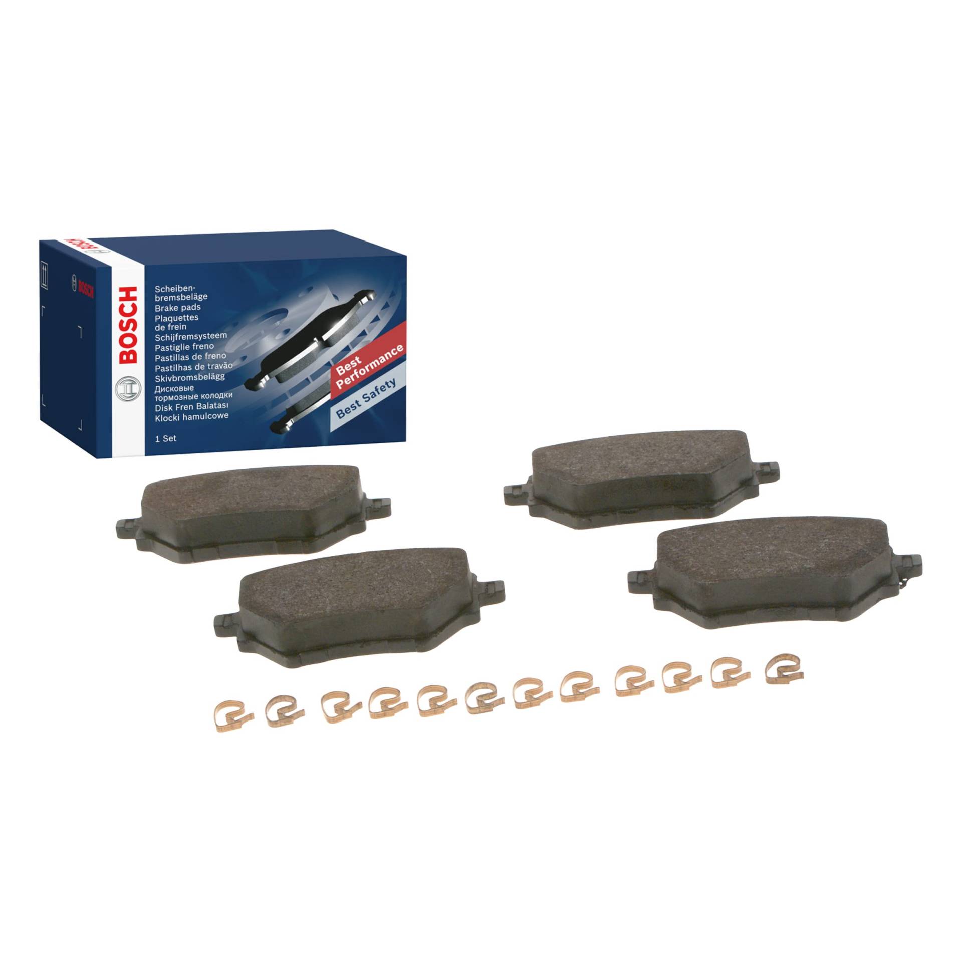 Bosch Automotive BP1711 Bremsbeläge - Hinterachse - ECE-R90 Zertifizierung - vier Bremsbeläge pro Set, black, 0 986 494 716 von Bosch Automotive